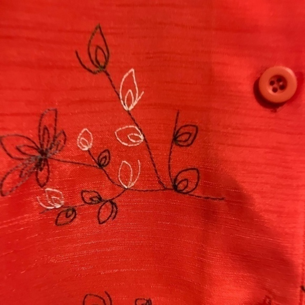 Selene Sport bright orange button down, Size XL. Like new condition. - Picture 2 of 7